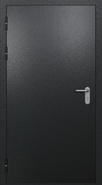 Одностворчатая противопожарная дверь EI-60 черная, ручка «антипаника» Одностворчатая противопожарная дверь EI-60 черная, ручка «антипаника»