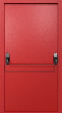 Одностворчатая противопожарная дверь EI-60 красная, ручка «антипаника» Одностворчатая противопожарная дверь EI-60 красная, ручка «антипаника»