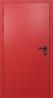 Одностворчатая противопожарная дверь EI-60 красная, ручка «антипаника» Одностворчатая противопожарная дверь EI-60 красная, ручка «антипаника»